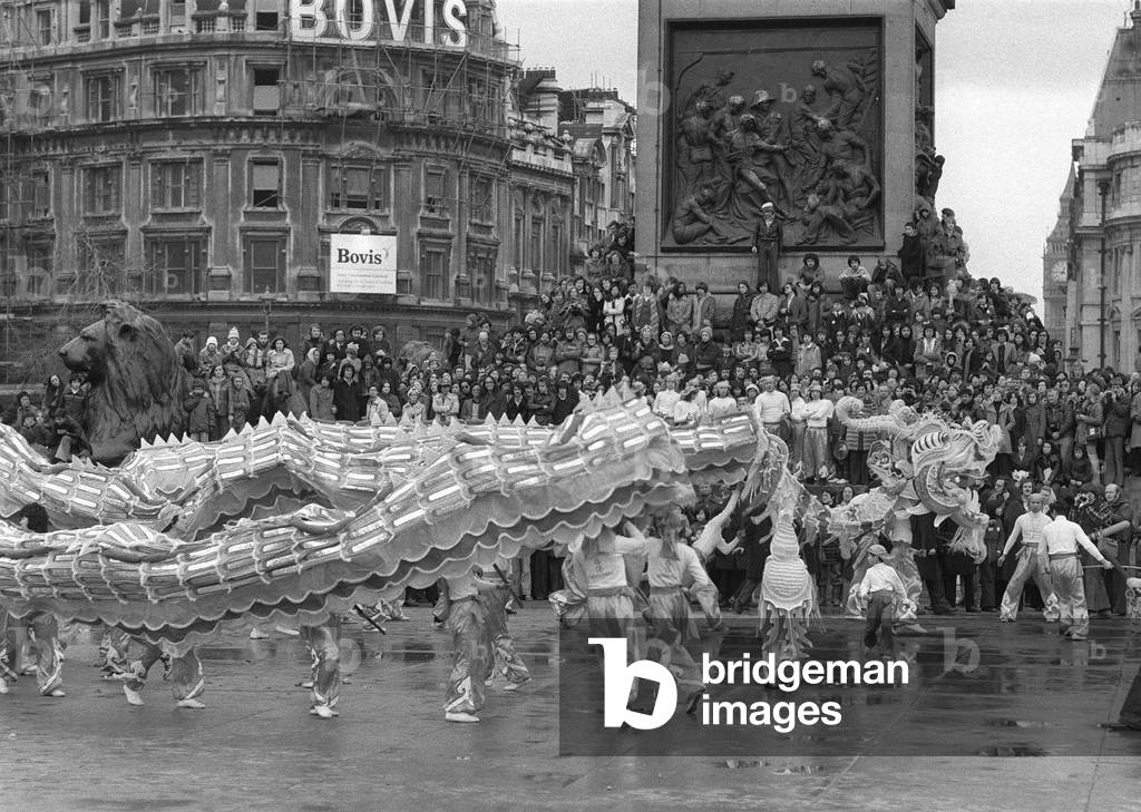 Chinese New Year Celebration Trafalgar Square London February 1977