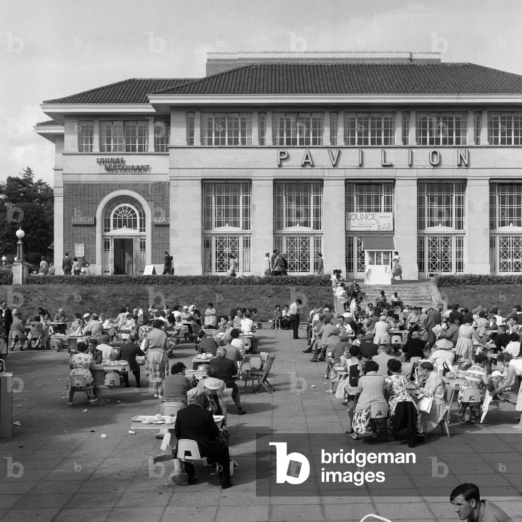 Holiday scenes in Bournemouth, Dorset. 5th August 1961 (b/w photo)