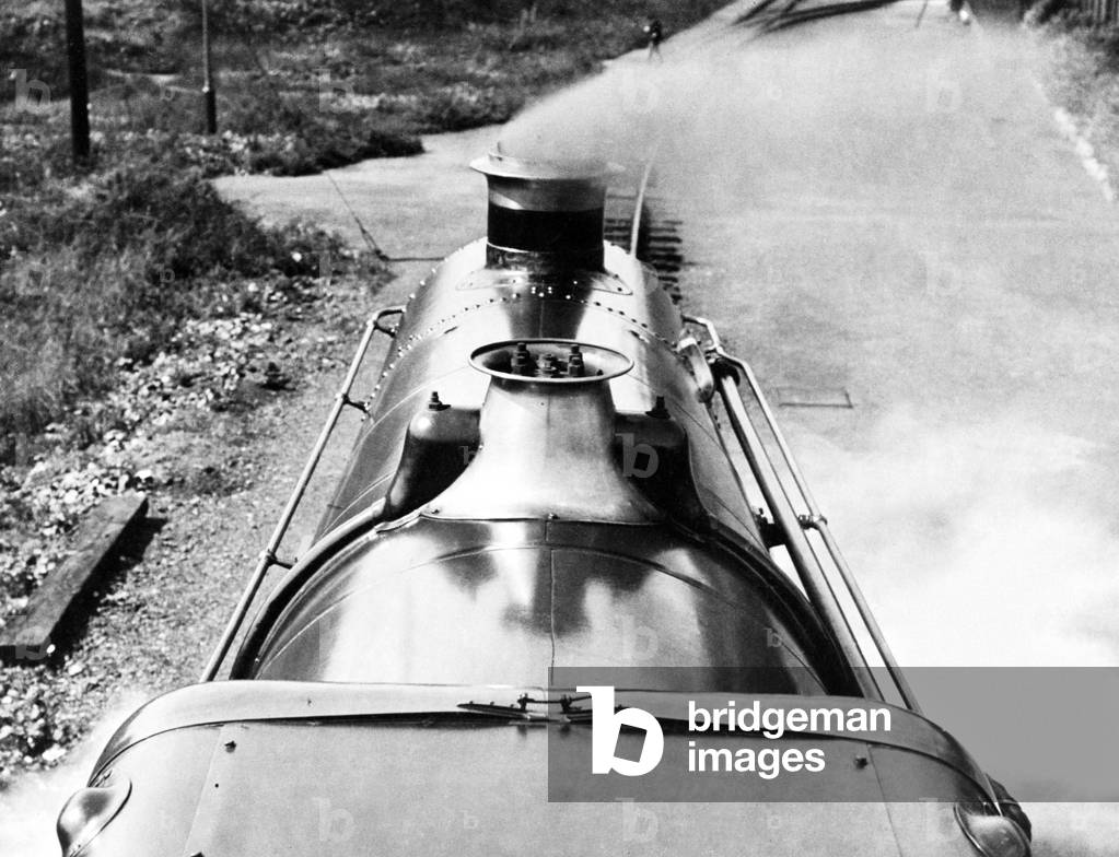 Always a stickler for tradition, the Great Western Railway adorned its locomotives with Victorian-style trimmings long after other companies abandoned them, September 1923 (b/w photo)