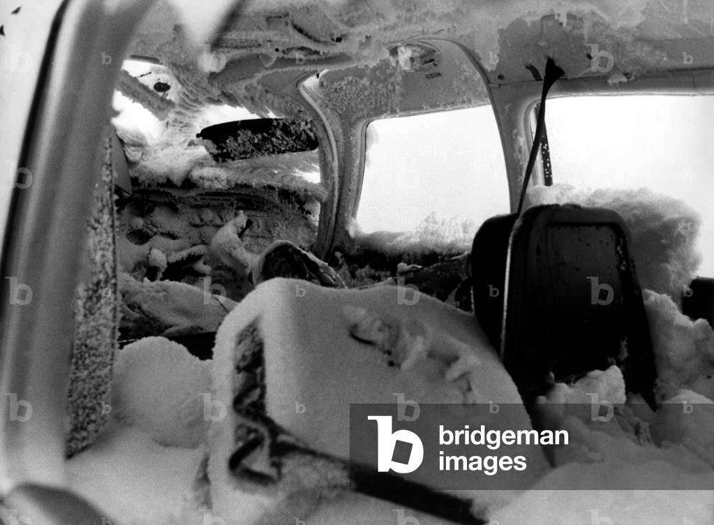 RAF Mountain Rescue and Police search for the wreckage of a crashed light aircraft. The wreckage of a war lies beneath the soft earth of the Cheviot slopes. Consciously ignored by the censored Press of World War Two dozens of planes plunged to their destruction and sank into bogs. More than 25 - both Allied and German - are beneath the marshy soil and their names bear out the aggression of war: Spitfire, Flying Fortress, Swordfish... But when the war ended, the accidents stopped. In the 30 years since the war there had only been two air crashes over the misty hills, this Tuesday's nosedive into Hedgehope Hill was one of them. But rumours persist about the strange weather conditions and freak disturbances between St Abb's Head, where the men went off course and the Cheviots. Does the North have a Bermuda Triangle of its own ? As Department of Trade Inspectors stood by in Wooler to begin examining the Piper Cherokee wreckage, experts answered unequivocally: No ! The aircraft, that was flying from Edinburgh to Sunderland and crashed on the 2,348 ft. Hedgehope Hill is pictured, 14/02/1979 (b/w photo)