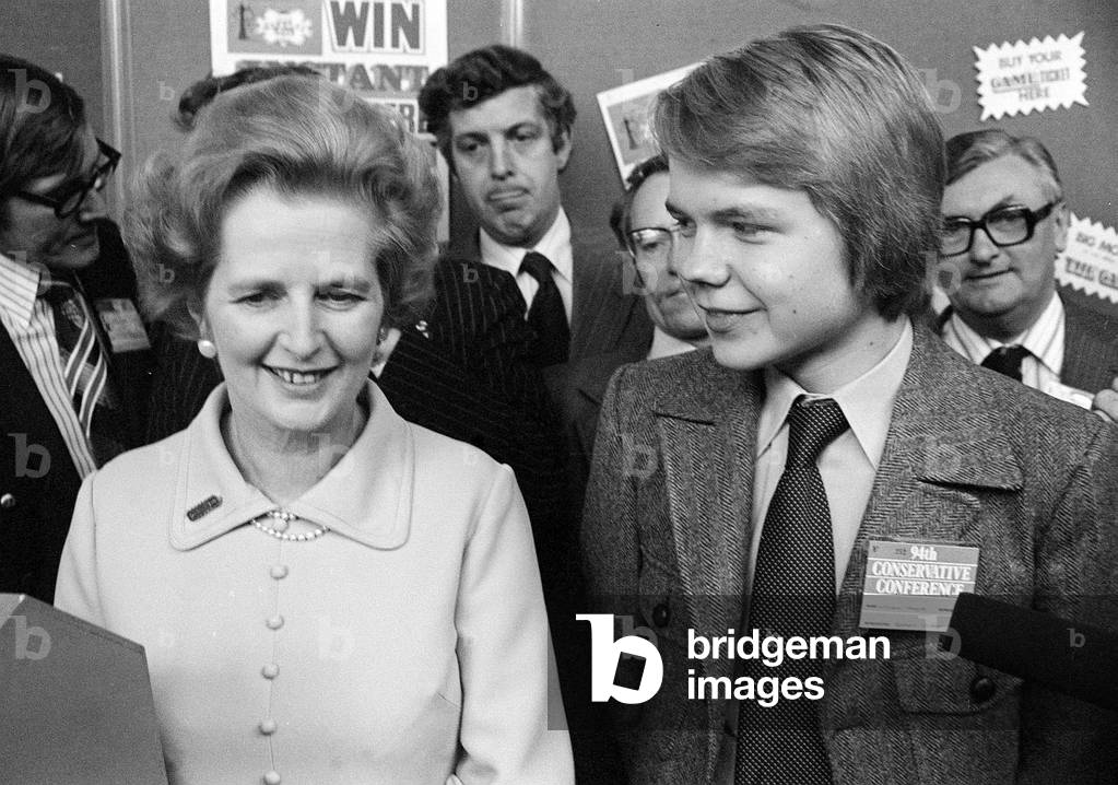 Margaret Thatcher and William Hague at the Conservative Party conference. October 1977