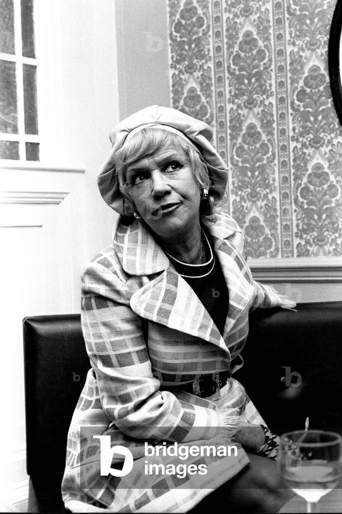 Singer Dorothy Squires pictured at the Newcastle City Hall 3 May 1972 (b/w photo)