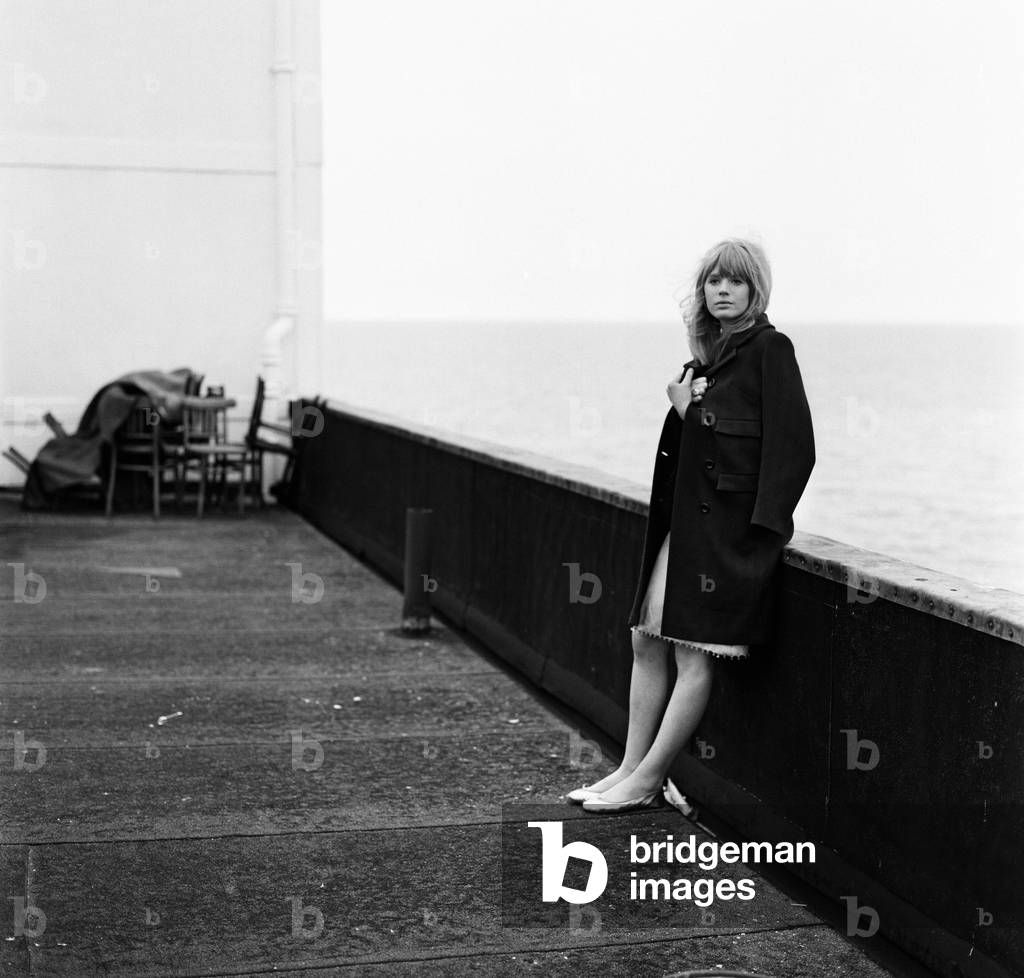 Marianne Faithfull in Liverpool. 8th June 1965 (b/w photo)