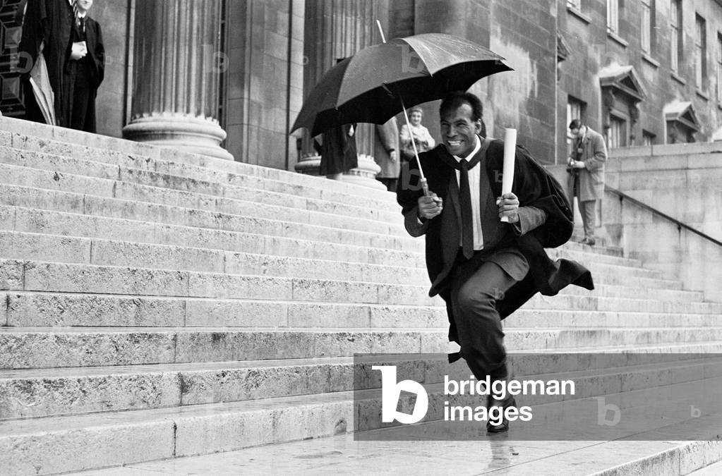Cec Thompson (39), former Great Britain and Ireland professional Rugby League player, pictured after receiving Economics Degree from the University of Leeds, July 1968.
