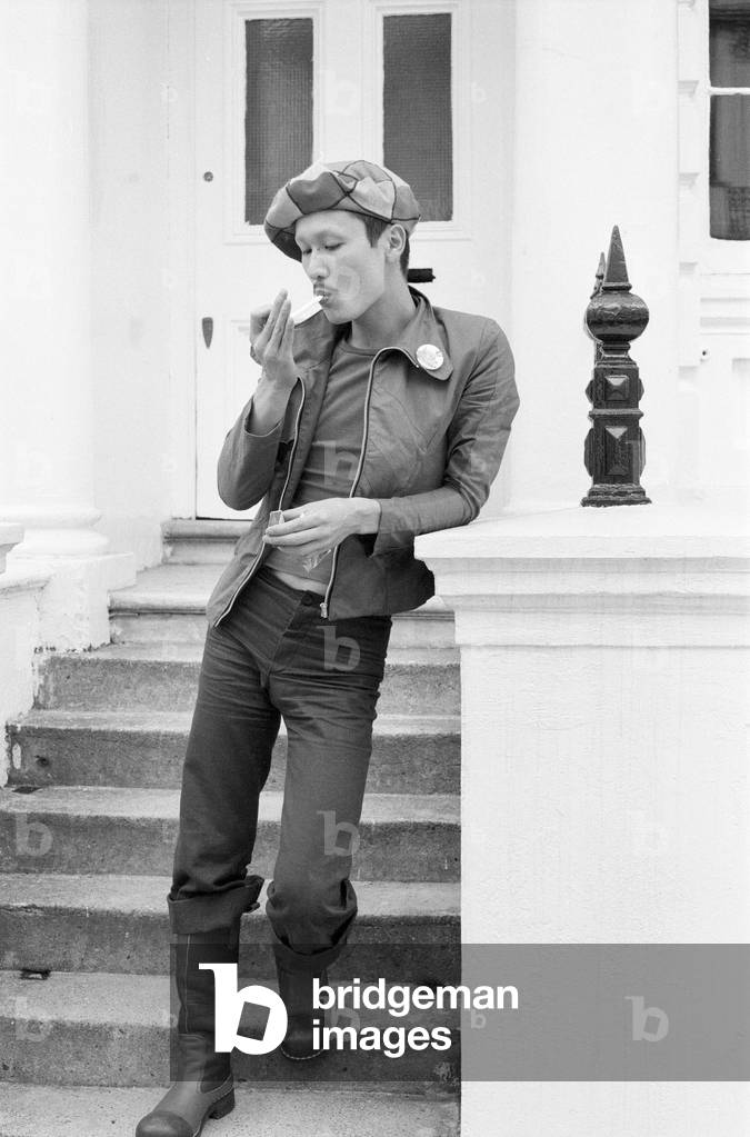 Kansai Yamamoto, Fashion Designer, The Portobello Hotel, London, 28th May 1971 (b/w photo)