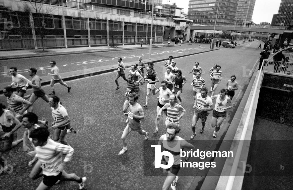 The City of London New Years Day Races, 1st January 1975 (b/w photo)