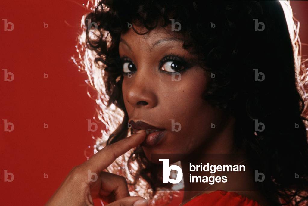 Donna Summer, January 1977 (b/w photo)