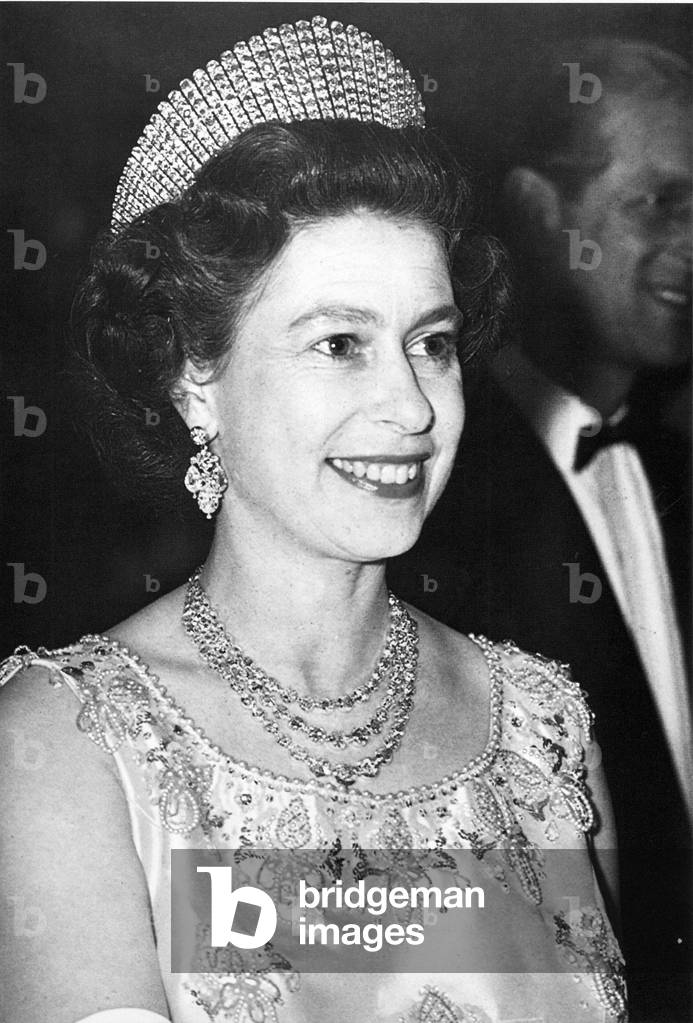 A smiling Queen Elizabeth II, 1977