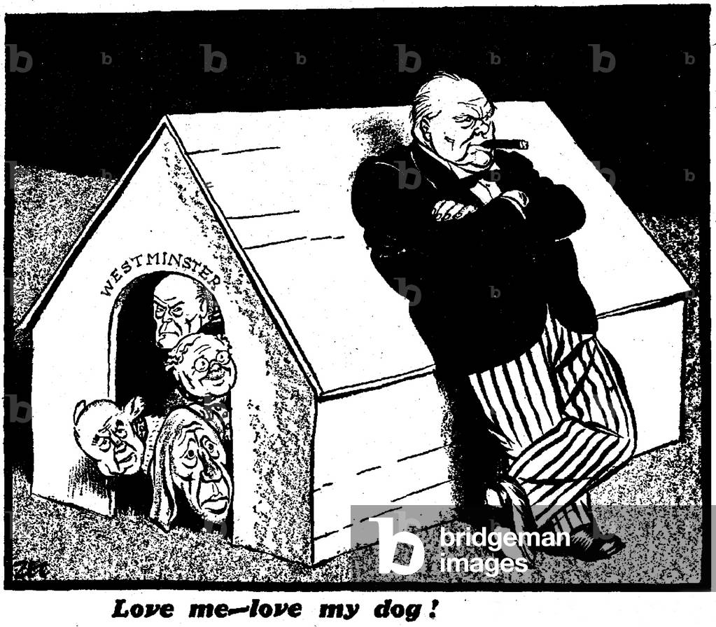 Love me love my dog! 27th January 1942 (b/w photo)