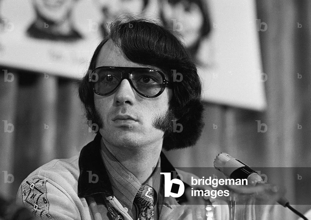 Mike Nesmith member of the 1960's pop group The Monkees at a press confrence in London 1967