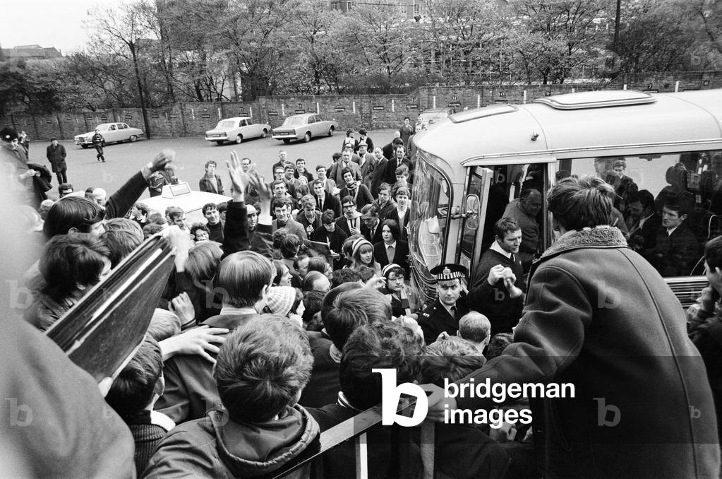 Newcastle Utd v Manchester City 11th May 1968 League Division One Match at St James ParkPlayers celebrate with fans after winning league championshipFinal Score Newcastle 3 Manchester City 4 (photo)