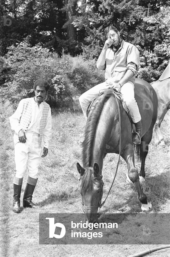 Sammy Davis Junior sulks after his tiff with Director Jerry Lewis on location of 