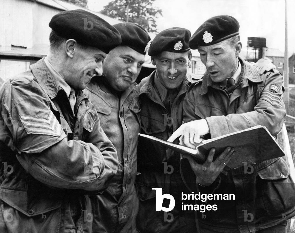 These soldiers of the Border Regiment share a joke during training, 5 July 1963