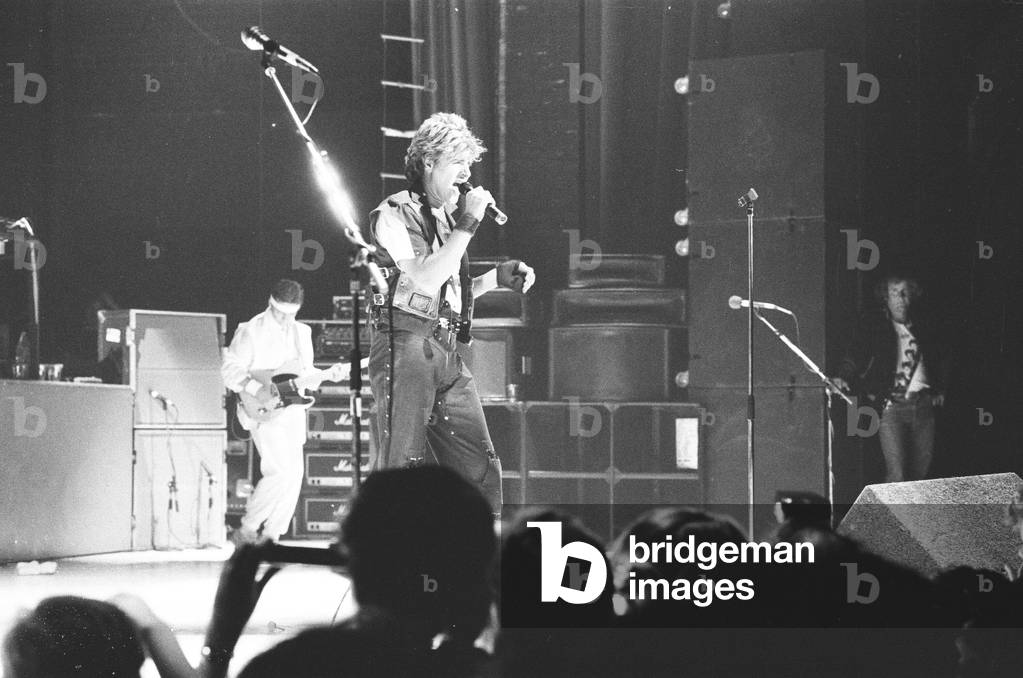 Duran Duran in Concert, Apollo Theatre, Manchester, 7th December 1983 (b/w photo)