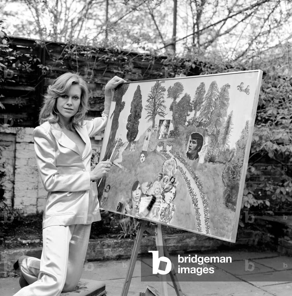 Susannah Leigh (actress) seen here painting. April 1974