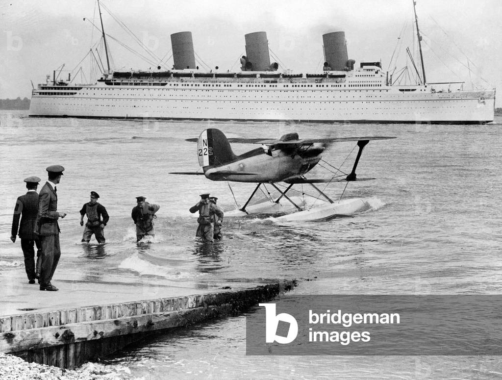 Empress of Britain ship Schneider Cup team practicing at Calshot in the Solent, 14th August 1931