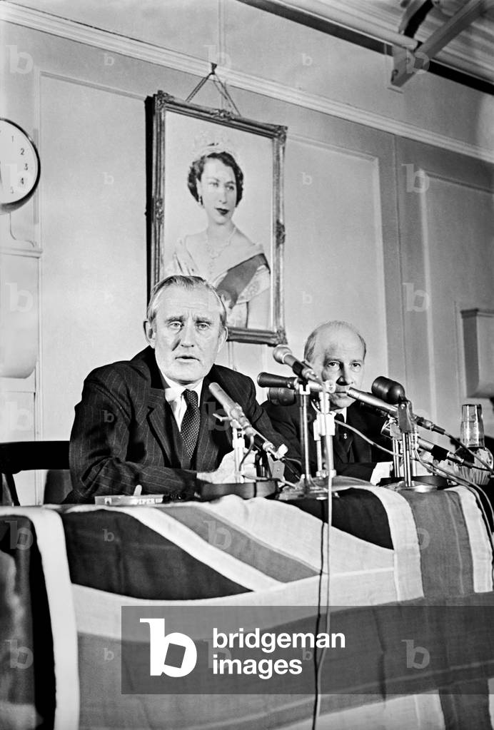 Belfast Unionist party conference, Northern Ireland. 
Prime Minister Major Chichester-Clark speaking at the conference. 
December 1969