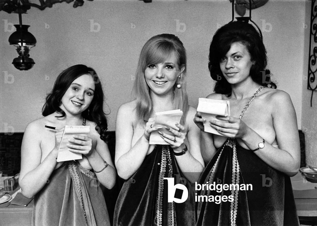 Clothing Topless: The topless girls take your orders. December 1966 P018420
