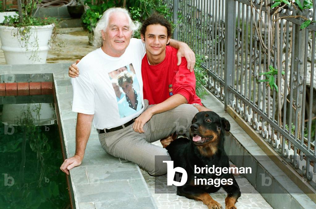 Ronnie Biggs convicted criminal; who is best known for escaping from prison (1965) after his role in the Great Train Robbery of 1963, and for being on the run for many years. Pictured at home in Rio de Janeiro, Brazil April 1991 (photo)