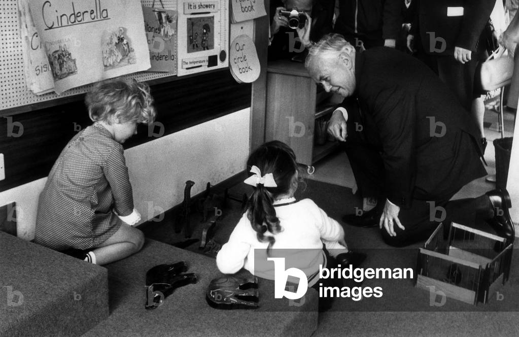 Harold Wilson British Prime Minister - June 1969
opens a new school in Aberfan, to replace the school destroyed in the landslide
