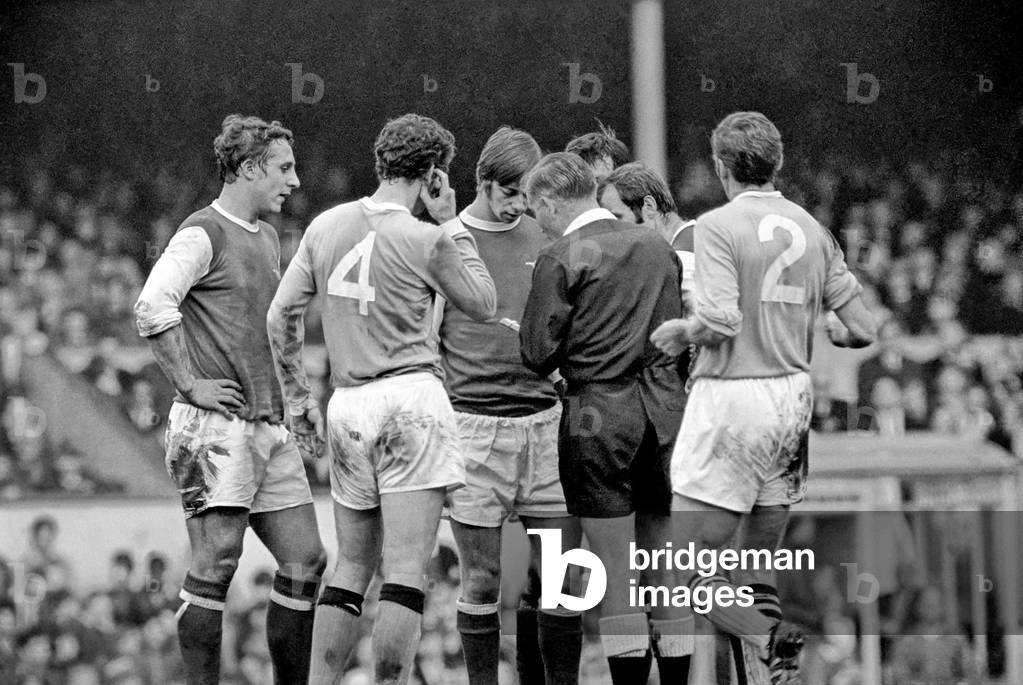 Arsenal v. Manchester City. Action from the match. December 1969 (photo)