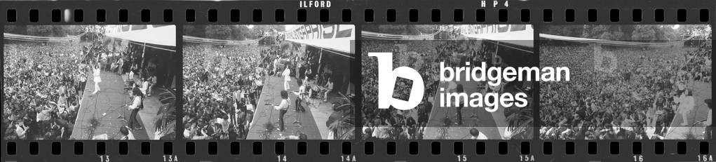 Rolling Stones performance at Hyde Park 5th July 1969 (b/w photo)