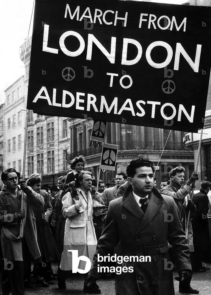 The Aldermaston March, April 1958 (b/w photo)