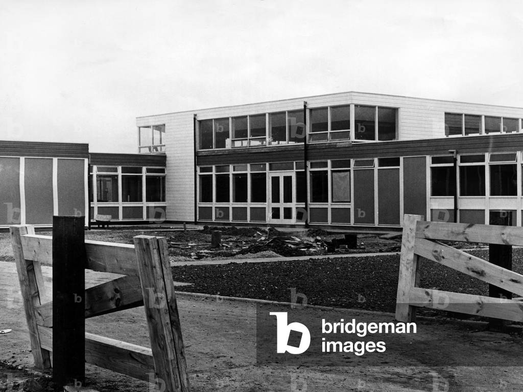 St Albans Roman Catholic Primary School, Redcar, which will be in use for the first time on September 9th. 31st August 1968 (b/w photo)