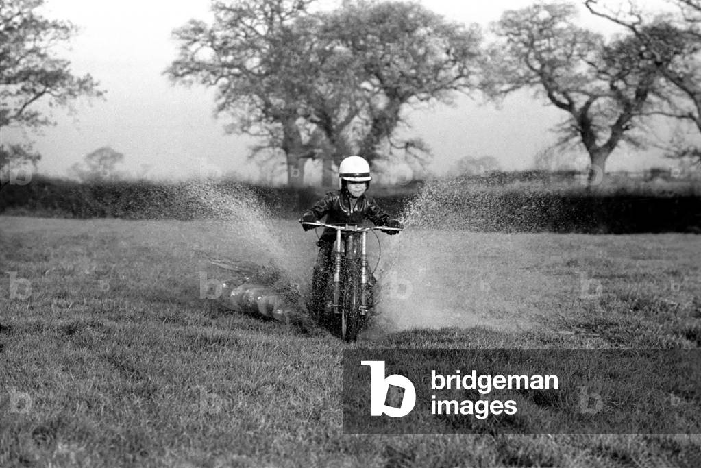 One young man looking ahead to 1970 is seven yrs old Gary Dutton, - for after his 8th birthday in April he will at last be able to compete in motor cycle grass track racing. He has had to confine his craze for the sport to training on farm-land near his Heath road, Chester, home, on his specially built 50 cc machine. 
December 1969