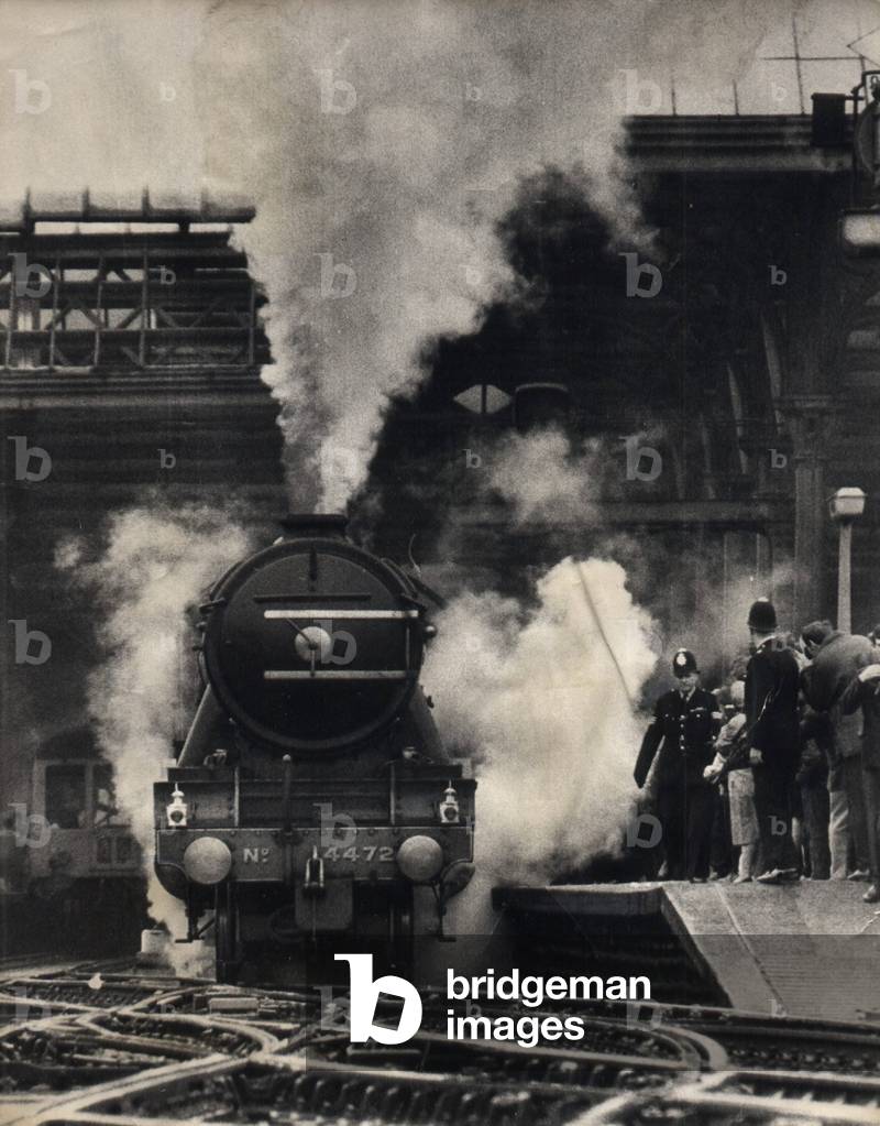 If you want to know why Britain's city buildings were blackened, here's one of the reasons. Back on familiar territority, Flying Scotsman blasts out of Newcastle on the East Coast Mainline in May, 1969.