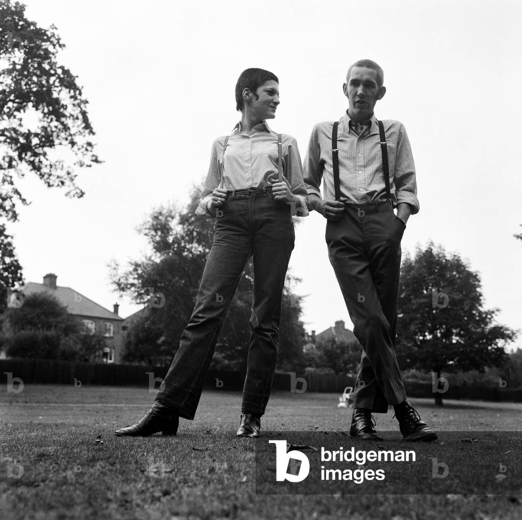 Skinhead Fashions, Finchley, 1969 (b/w photo)