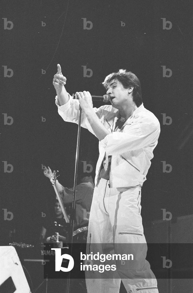 Duran Duran, music group, The Rio Tour, December 1982 (b/w photo)