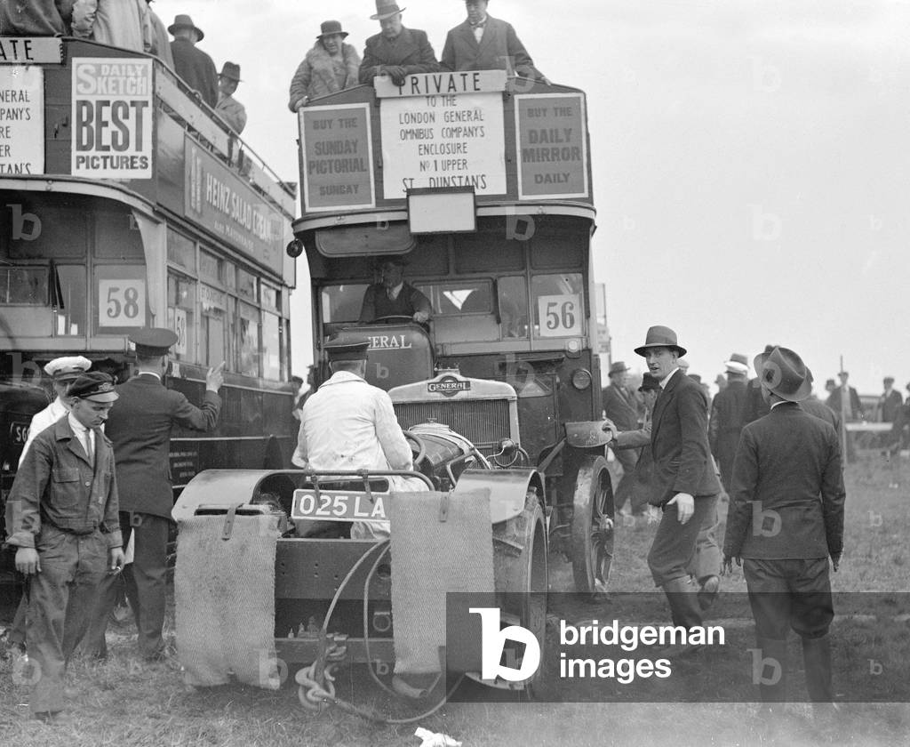 Epson Races Transport Double Decker Bus, c. 1935 (b/w photo)