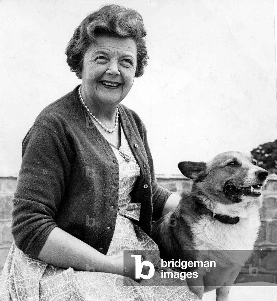 Lady Megan Lloyd George pictured at her home at Brynawelon, near Criccieth 
June 1964