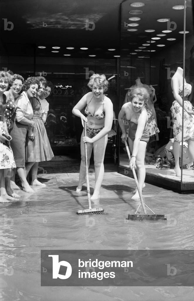 Floods at Wood Green, London. June 1960