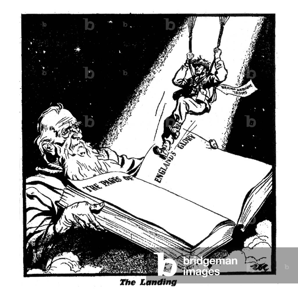 Philip Zec Cartoon Daily Mirror 29th September 1944 (b/w photo)