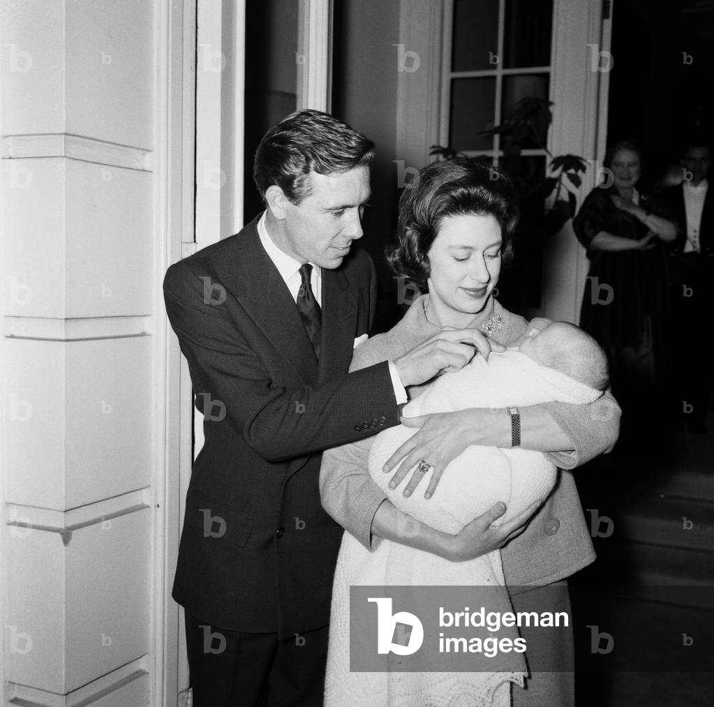 Princess Margaret with husband and baby son November 1961
