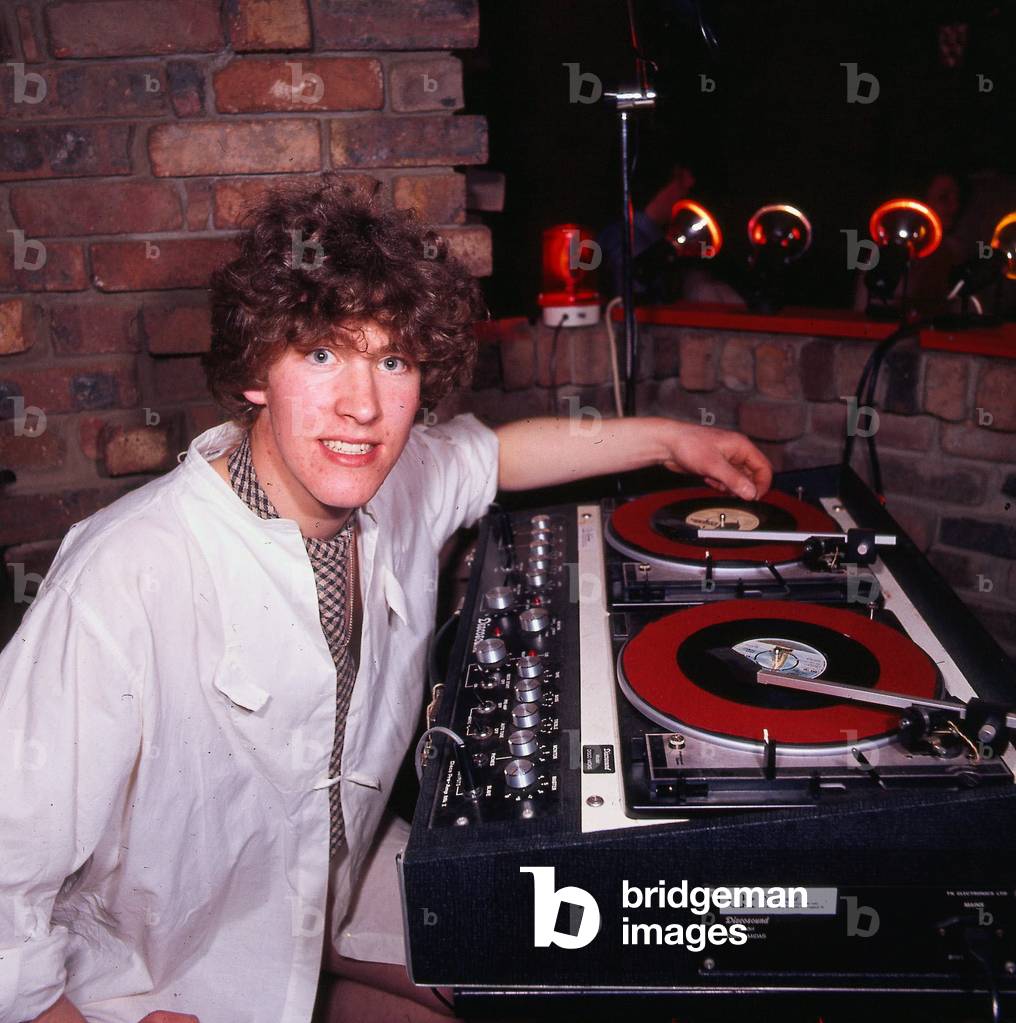 John Docherty DJ disc jockey, c.1985 (photo)