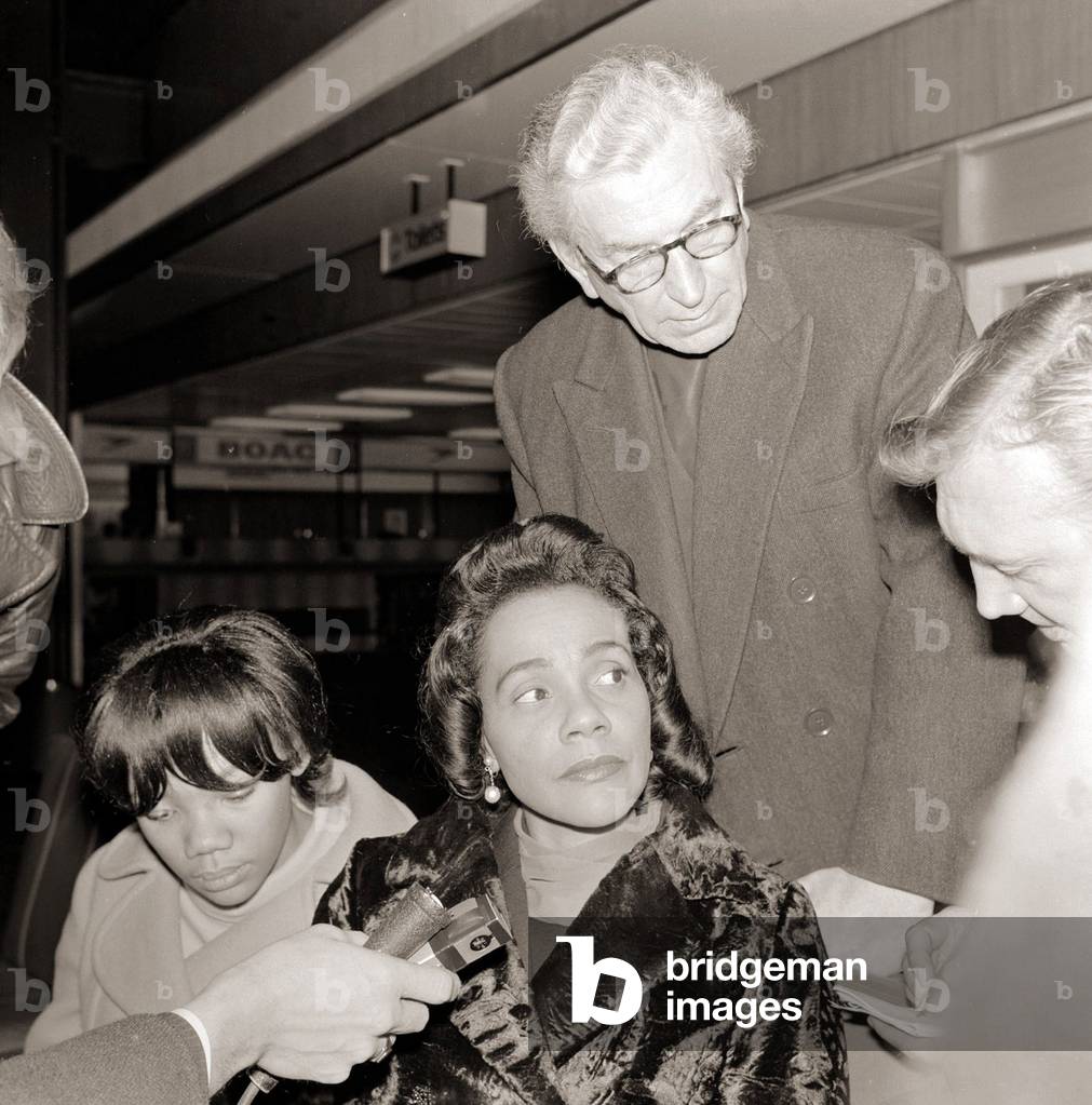 Mrs Martin Luther King, March 1969 (b/w photo)