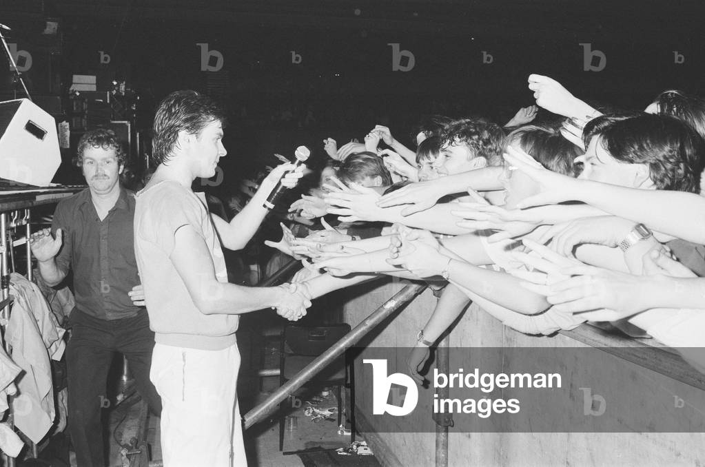 Duran Duran, music group, The Rio Tour, December 1982 (b/w photo)