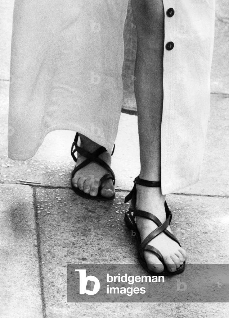 Fashion: Sandals. August 1974