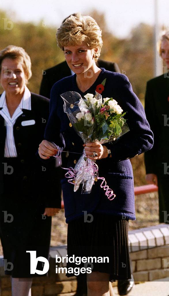 Princess Diana on a tour of essex 
November 1990