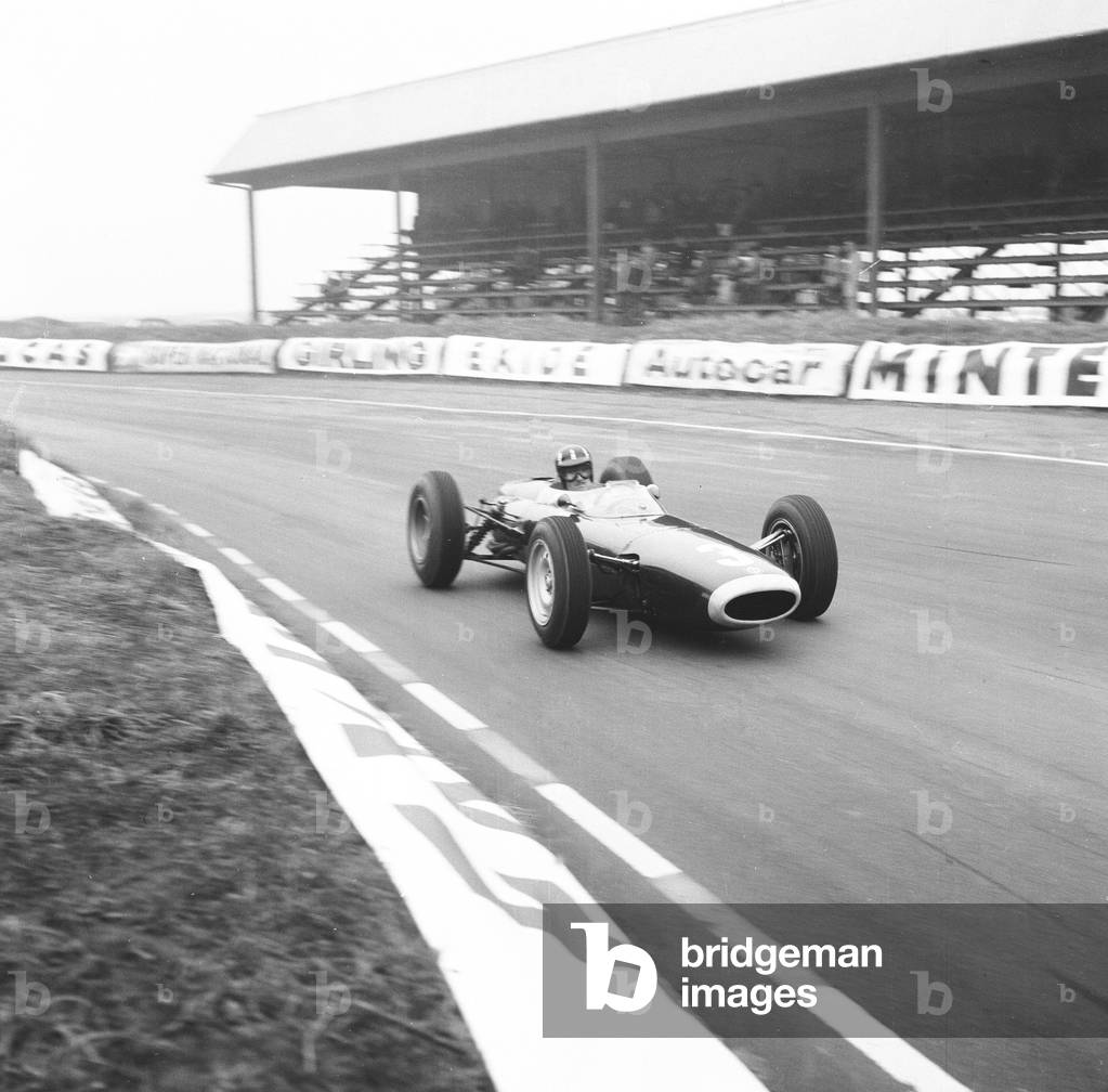 Graham Hill seen here during practise in his BRM at Snetterton 13th March 1964