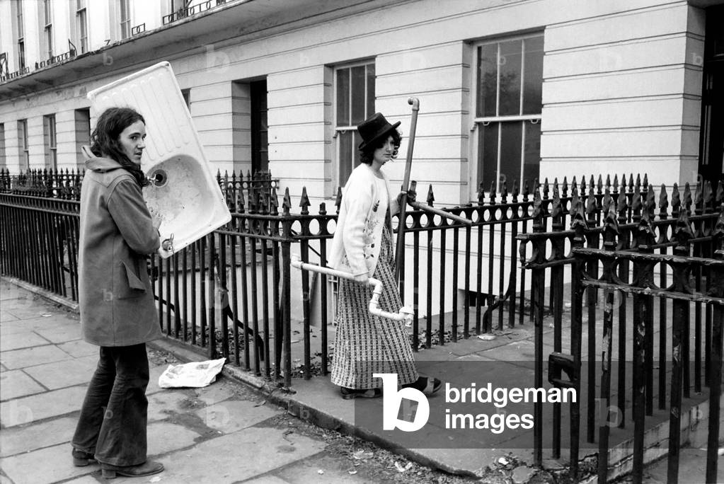 Squatters moved into Cornwall Terrace overlooking London's Regents Park, January 1975