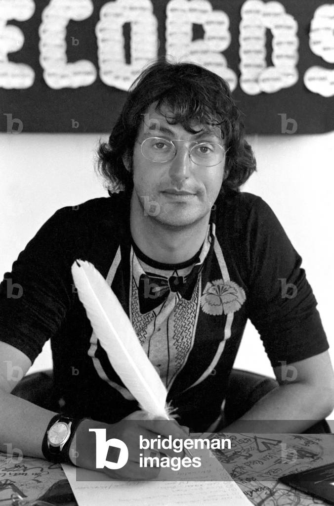 Singer Jonathan King, July 1976 (b/w photo)