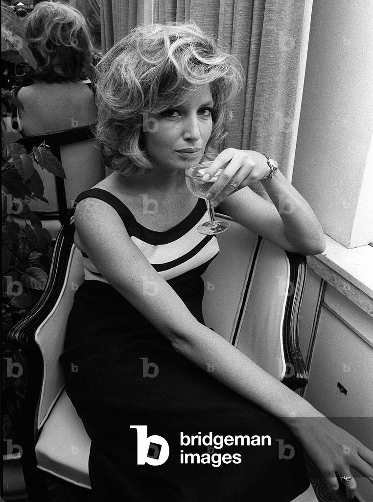 Italian film actress Monica Vitti at cocktail party at the Savoy hotel London 1965