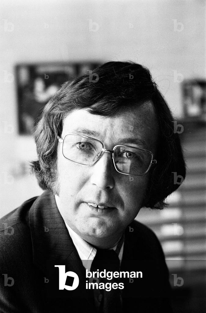 Trevor Roberts, Picture Editor, Birmingham Post and Mail Newspapers, 1974 (b/w photo)
