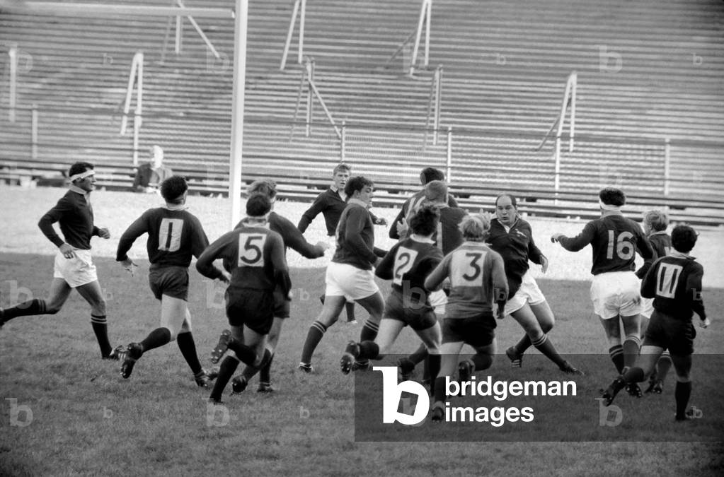 Rugby Union. Oxford v. South Africa. 
Action during the match. 
November 1969