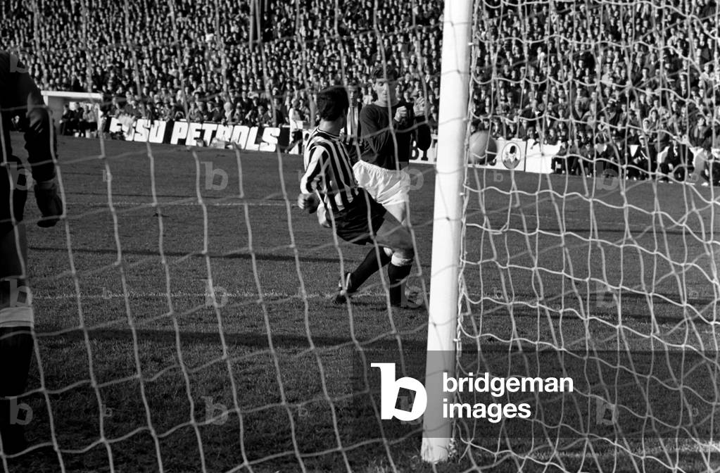Burnley v. Newcastle. Action from match. November 1969 (photo)