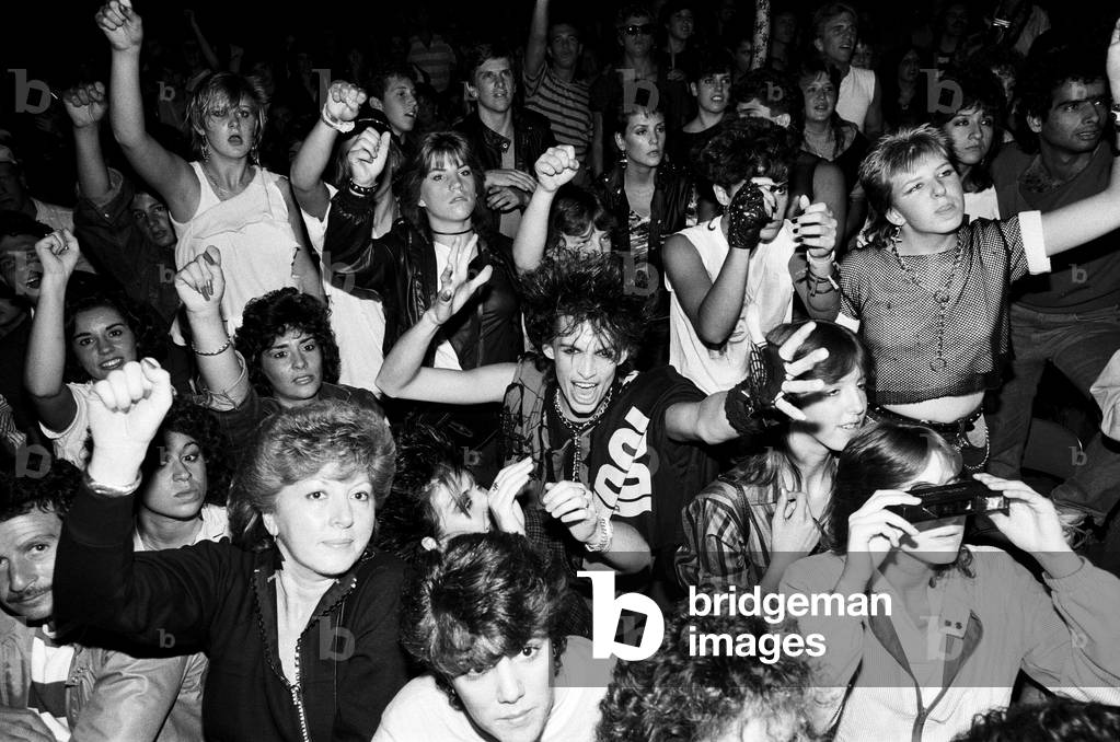 Billy Idol in concert on Long Island, New York.
11th September 1984.